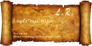 Legányi Rita névjegykártya